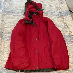 Joules Hooded Raincoat/ Utility Jacket with Contrast Trim